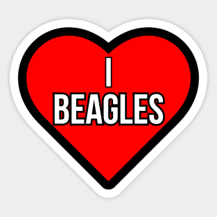 I love Beagles Sticker